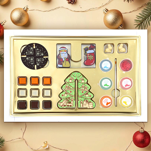 "Шоколадная ёлка" новогодний конструктор 445г