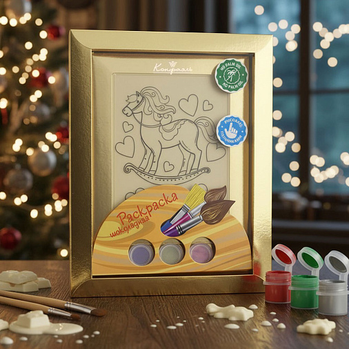 «Лошадка» раскраска белый шоколад 110г