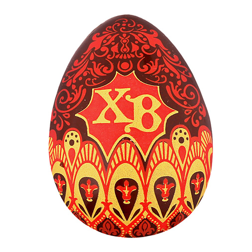 "ХВ" яйцо молочный шоколад красный рисунок 