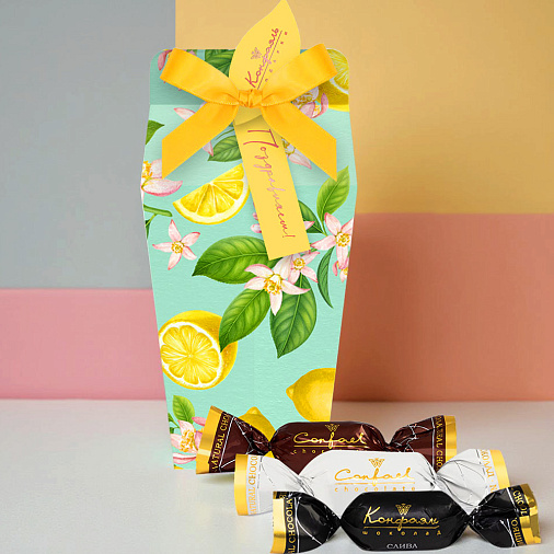 Сухофрукты в горьком шоколаде (финик, слива, абрикос) 155г