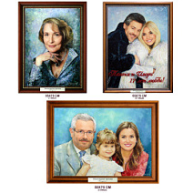 "Ваш портрет" индивидуальная картина белый шоколад 55х75см