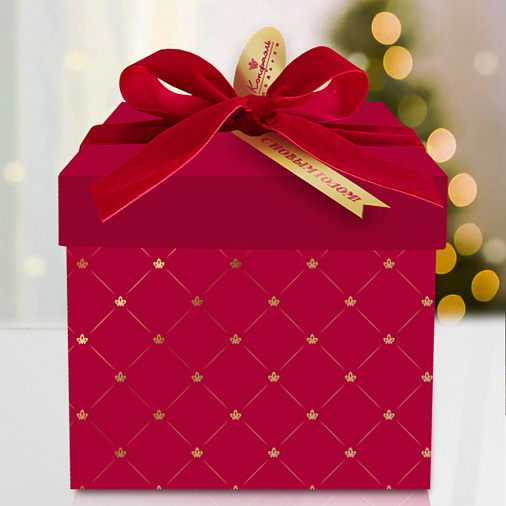 Новогодний набор с конфетами, вареньем и чаем 450г