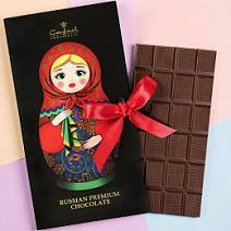 "Русская красавица с платком" открытка горький шоколад