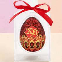 "ХВ" яйцо молочный шоколад красный рисунок 