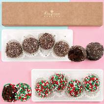 Конфеты из хурмы в сахарной посыпке, с семенами чиа 