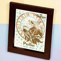 "Рыбы" открытка белый шоколад