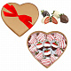 Набор Сердце из свежей клубники в шоколаде бежевый