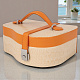 Шкатулка для украшений оранжевая 21х12х8 см 