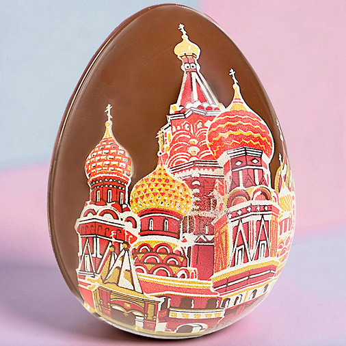 "Храм, Кремль, Собор" набор 3 яйца белый и молочный шоколад