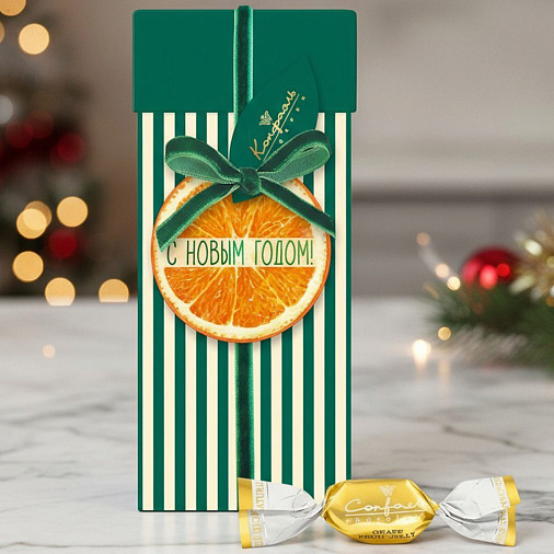 Новогодний набор виноградного мармелада в горьком шоколаде 190г