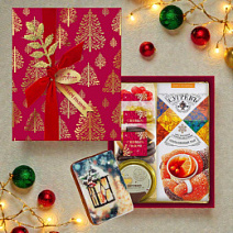 Новогодний набор: цукаты, драже, пряник, мед, чай 460г