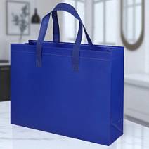 Сумка-шоппер синяя 40х31х12 см