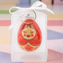 "Русская красавица в красном платке" яйцо белый шоколад 