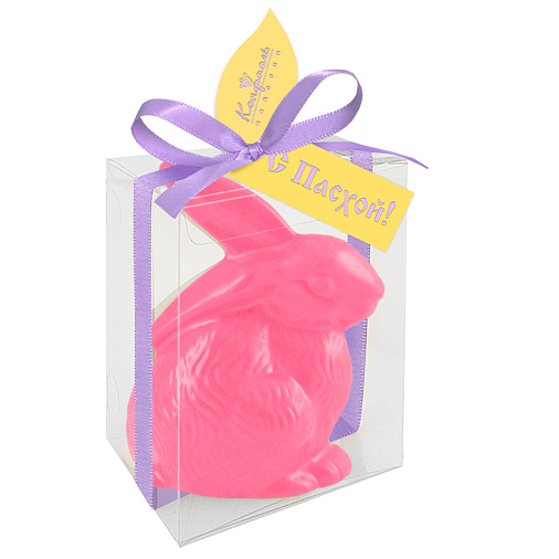 Пасхальный кролик из клубничного шоколада