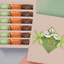 "9 мая" набор двуслойных конфет суфле+мармелад в горьком шоколаде