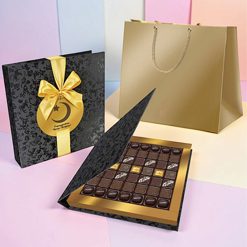 «Ураза - Байрам» мега-книга  подарочная с конфетами: мармелад, конфеты ассорти в пакете