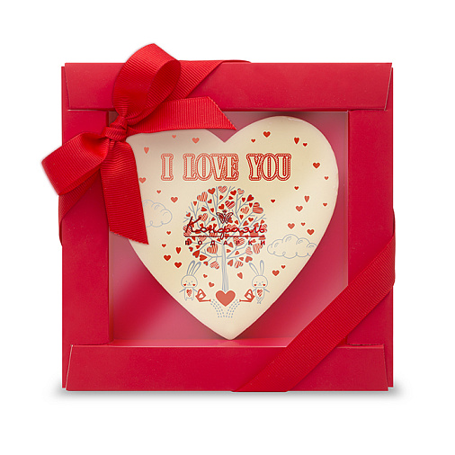 "I Love you" сердце белый шоколад