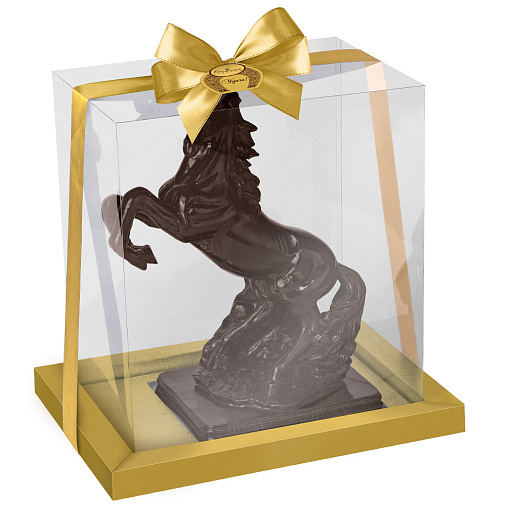 "Конь на дыбах" скульптура  большая шоколад горький 