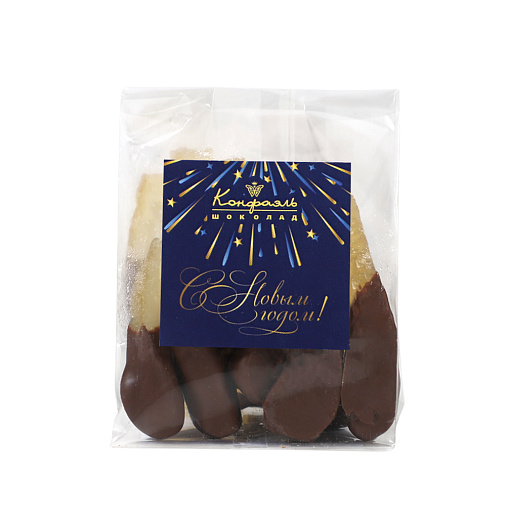 «Любимый вкус» цукаты лимонные корочки в молочном шоколаде 50г (синее новогоднее оформление)