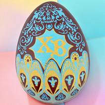 "ХВ" синий рисунок яйцо молочный шоколад 