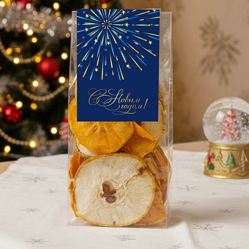 Новогодний набор: конфеты глазированные, сухофрукты, печенье 555г в термопакете