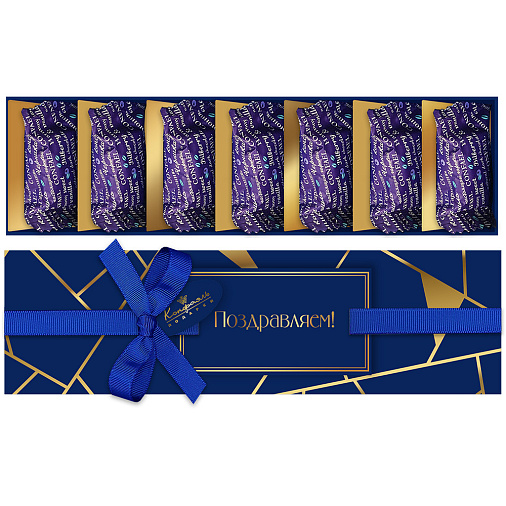 Набор двуслойных конфет мармелад+суфле (черника и ваниль) в шоколаде 105г