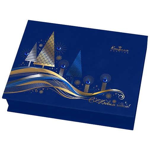 Новогоднее роскошное собрание конфет ручной работы 940г (синее)