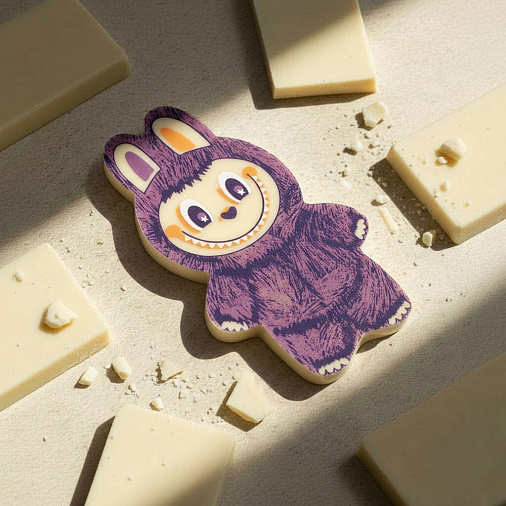 "Лабубушка" шоколад белый 18г (сиреневый декор)