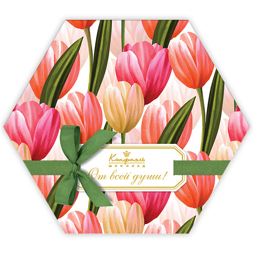 Набор суфле ванильного, кофейного и шоколадного в горьком шоколаде  105г (тюльпаны)