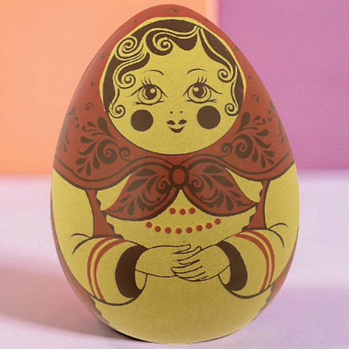 "Русские красавицы" набор 3 яйца белый и молочный шоколад