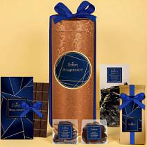 Подарочный набор: шоколад, драже, конфеты, кофе (мужская синяя коллекция)