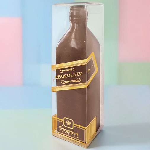 "Бутылка" скульптура молочный шоколад