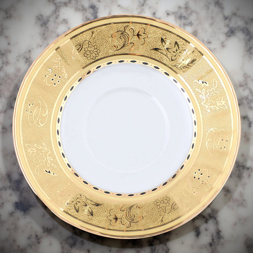 Кофейный набор на 2 персоны (золото на белом)