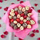 Клубника в шоколаде букет розовый 940г