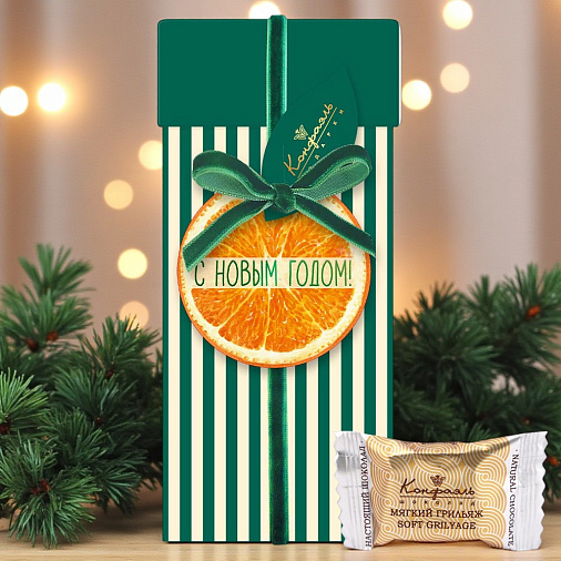 Новогодний набор мягкий грильяжа в шоколаде 220г