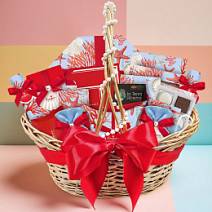 Подарочная корзина: ассорти, суфле, конфеты ручной работы, драже 2040г