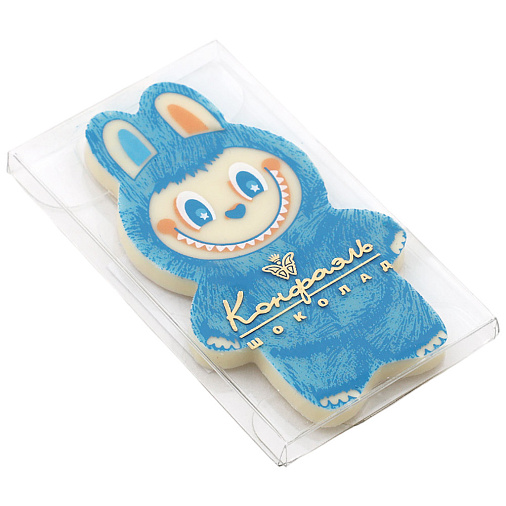 Шоколад белый "Лабубушка" с голубым декором 18г