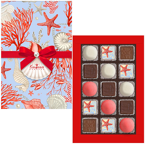 Набор конфет: мармелад, конфеты глазированные, шоколадные конфеты "Ассорти" 170г