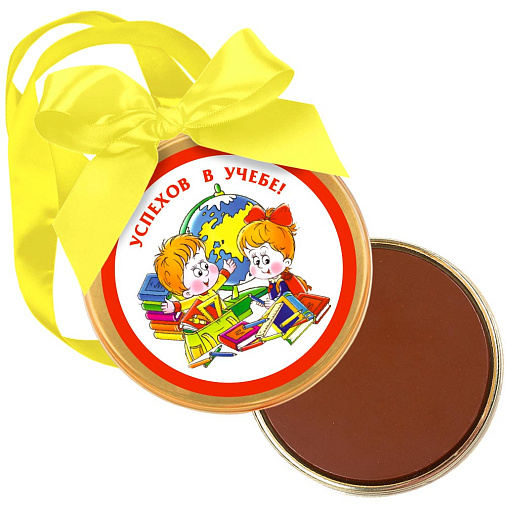 "Успехов в учебе" медаль молочный шоколад