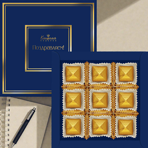 Подарочный набор шоколад горький 115г