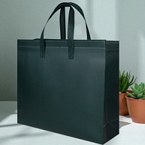 Сумка-шоппер зеленая 36х41х13 см