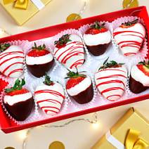 Свежая клубника в шоколаде набор 320г красный