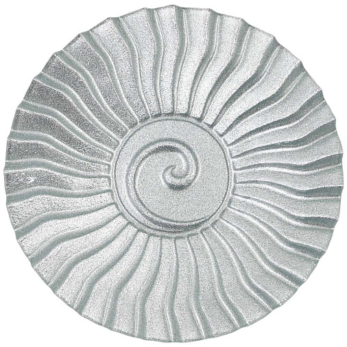 Сервировочное блюдо стеклянное (серебро)