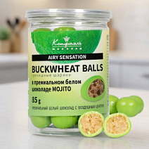 Гречневые шарики в белом шоколаде со вкусом мохито