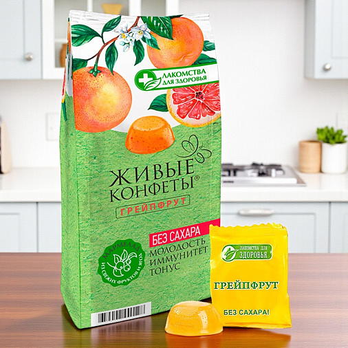 "Без сахара" мармелад желейный грейпфрут 170г 