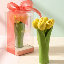 "Тюльпаны" скульптура белый шоколад 