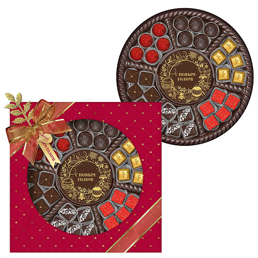 Новогодний набор шоколада и конфет ручной работы 340г