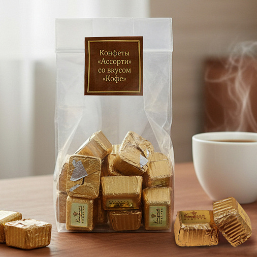 Ассорти из молочного шоколада со вкусом "Кофе" 
