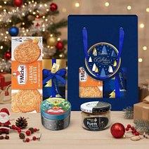 Новогодний набор: мармелад, молочный шоколад, риет, чай 630г