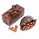 Какао-боб из горького шоколада с драже фундук в горьком шоколаде медного цвета 